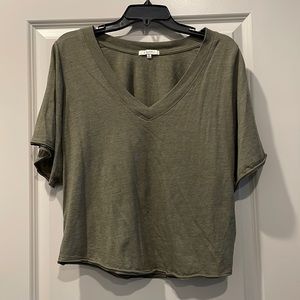 Olive green wide neck top from Z Supply (M)